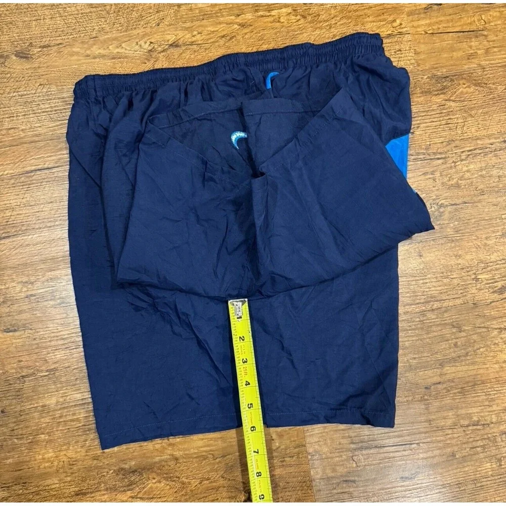 Vintage 90's Nike Blue Big Swoosh Casual Vacation Swim Shorts Trunk 5.5